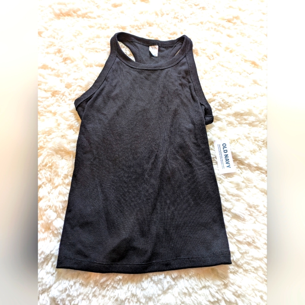 NWT Old Navy Girls Size 8 Black Tank Top